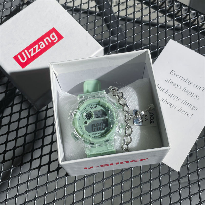 Unicorn watch female student junior high school student glacier white girl ins high-looking sports electronic watch