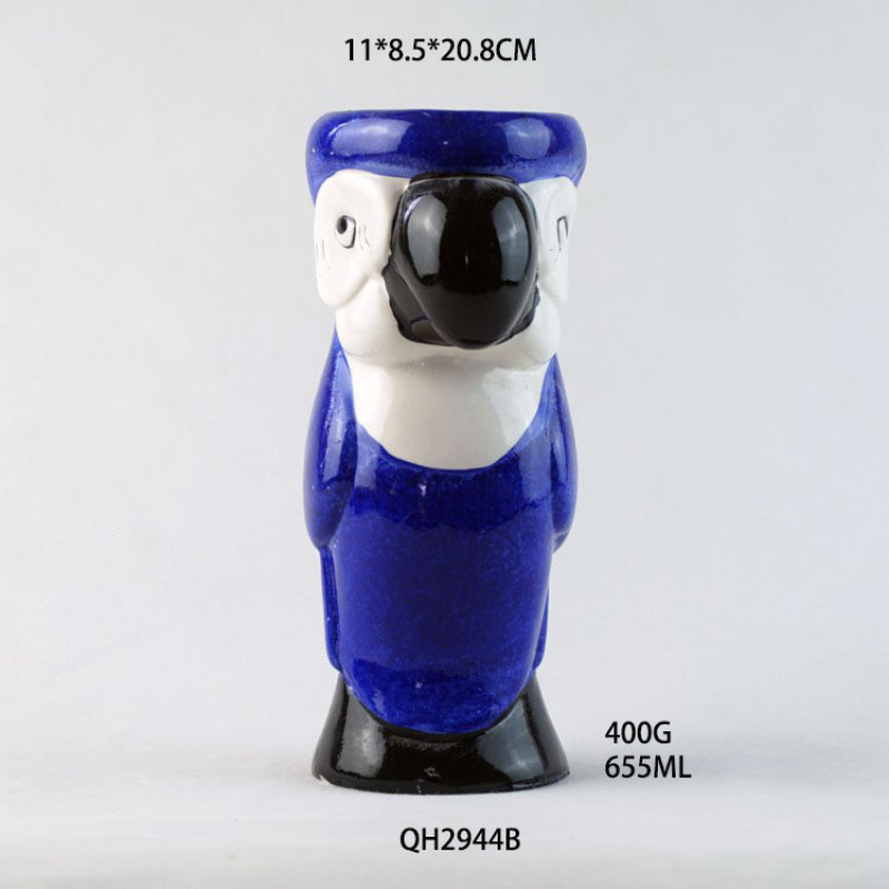 Taza de cerámica hawaiana cuidadosamente seleccionada Taza de cóctel creativa TIKI Taza de agua en relieve Tic Cup Zombie Face