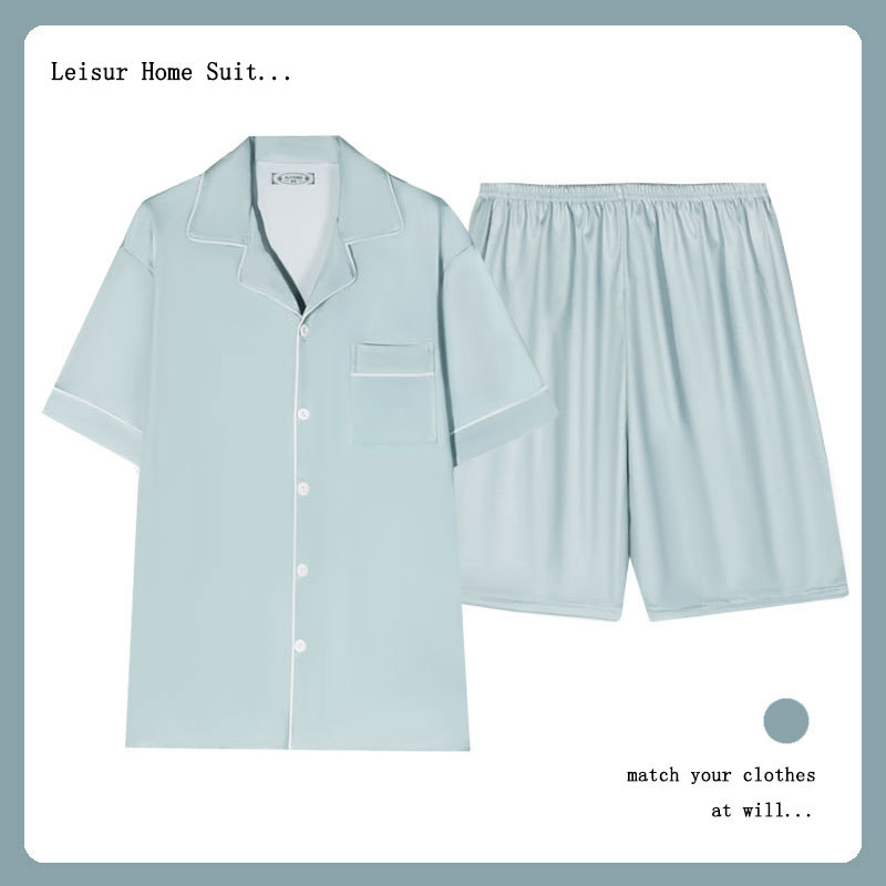 모조 코튼/D.N-12 더블 쇼트 스카이 블루 가디건