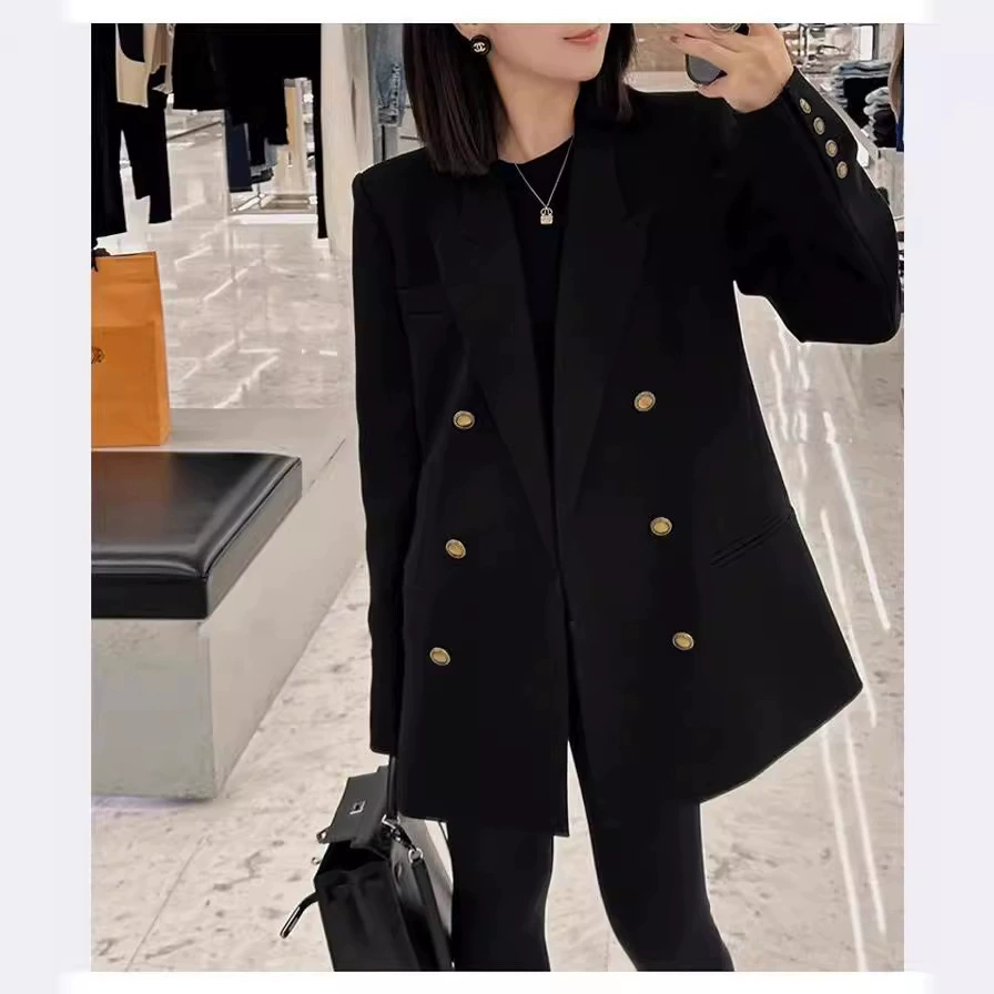 Весеннее платье новый большой размер женский британский пиджак премиум-класса толстый мм костюм средней длинности [6615 спот]