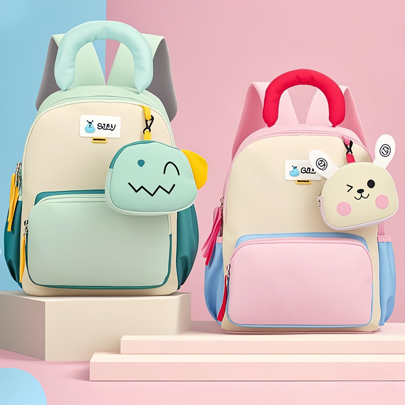 New Children's Schoolbag Boys and Girls Small and Medium Class 3-6 Years Old 5 Light Kindergarten Baby Backpack Girls' Backpack