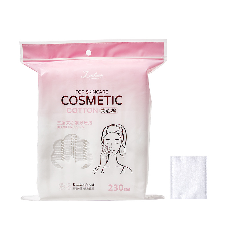 LMLTOP 230 piezas de algodón maquillaje de doble cara, salón de belleza, algodón maquillaje de doble cara, ojos y labios, almohadilla de algodón limpiador de maquillaje.
