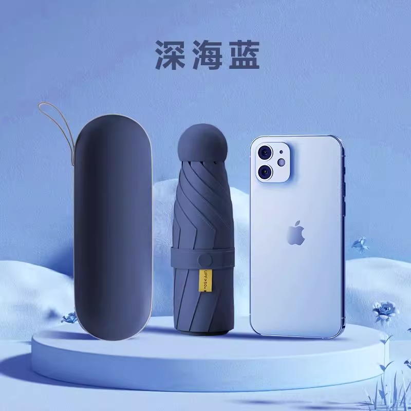 50% de descuento en mini cápsula portátil paraguas solar protección UV paraguas solar regalo publicidad paraguas lote