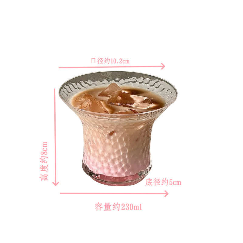 Taza de café americana transparente y delgada, taza de agua de vidrio invertido, taza de café latte, taza de jugo de alto valor de cara