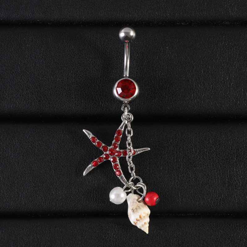 Trendy Piercingschmuck Europäischer und amerikanischer Nicht-Mainstream-Bauchnabelring in Schlangenform mit Wassertropfen-Zirkon_voghion.com