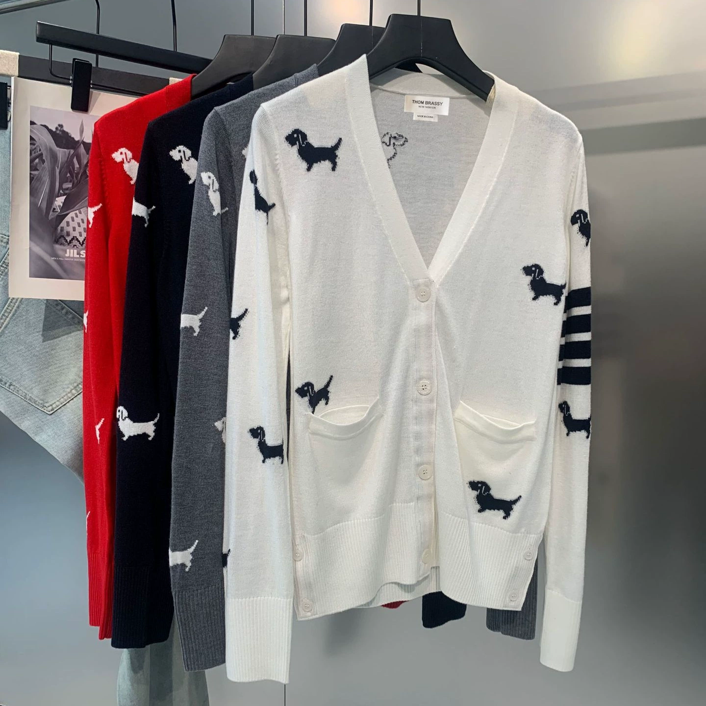 Кардиган для ремонта тела THOM BRASSY 1892, с четырьмя полосками