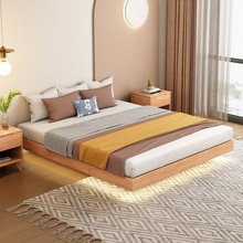 悬浮床全实木无床头1.5m榻榻米排骨架床现代简约轻奢架子床