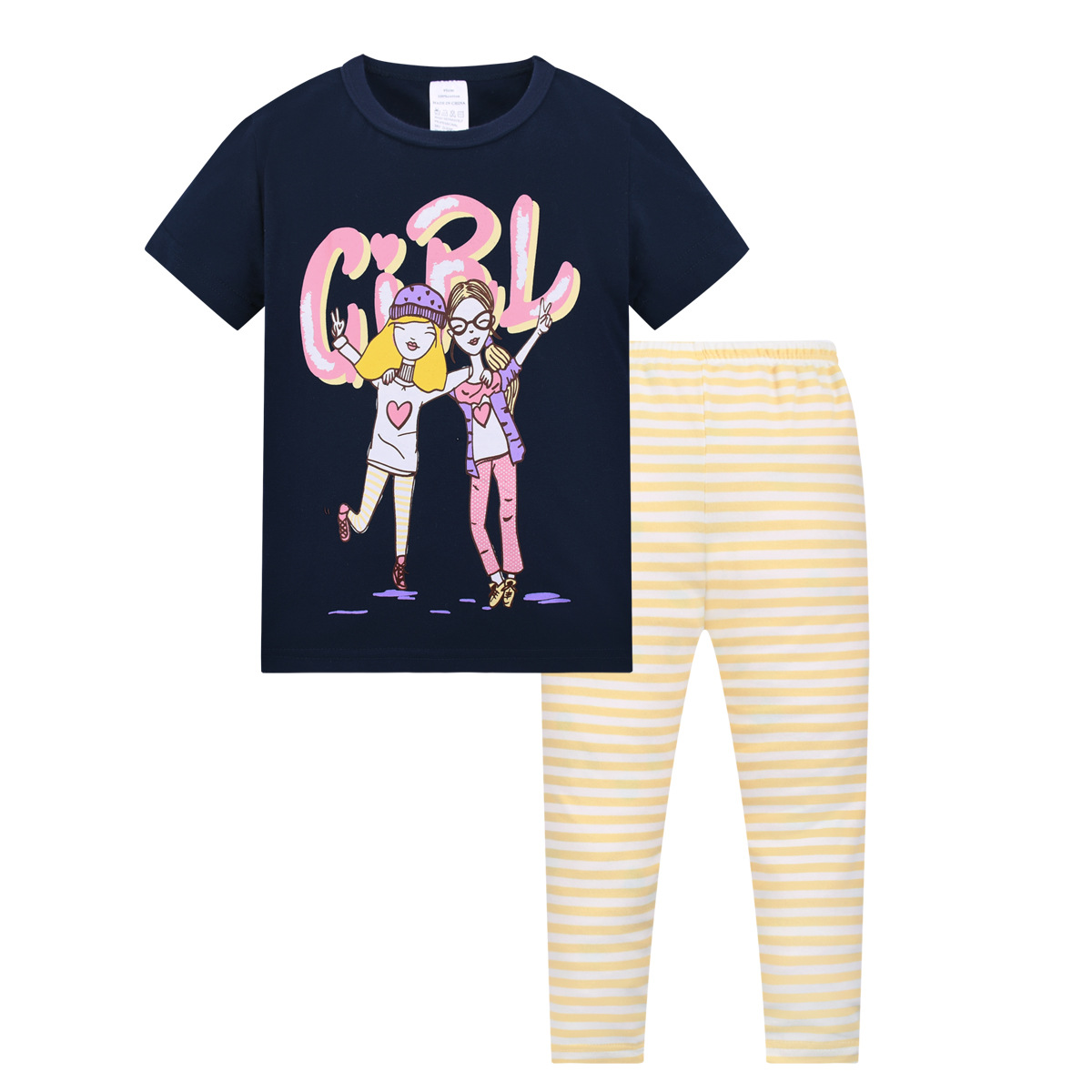 Niños pijamas ropa para niños de comercio exterior al por mayor de Europa y América del verano nuevos niños pijamas traje Niños y Niñas Ropa Para el hogar