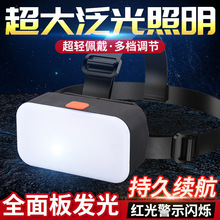 头灯LED强光超亮户外钓鱼USB充电灯夜跑红白光带磁铁头戴式头灯