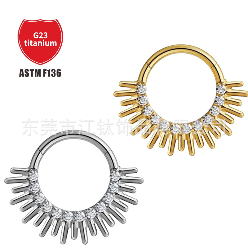 Pointed titanium steel lip stud product view