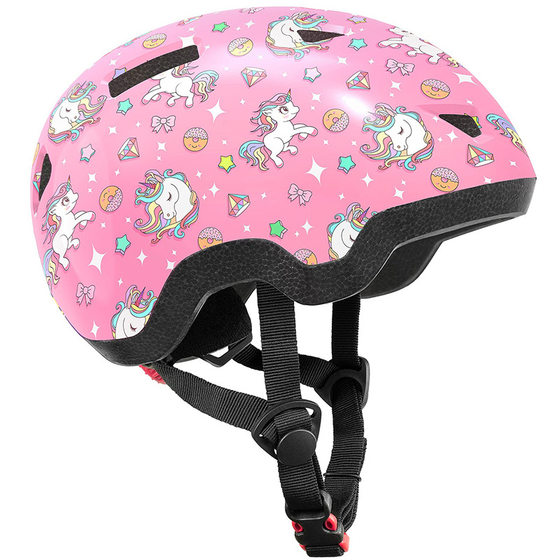 Cartoon children's helmet skateboard balance car bicycle helmet baby electric car helmet magnetic suction taillight