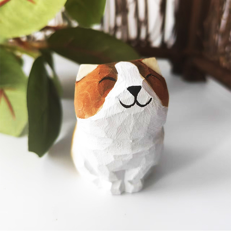 小猫纯手工实木雕刻工艺品客厅办公室桌面摆件创意家居饰品小礼物|undefined