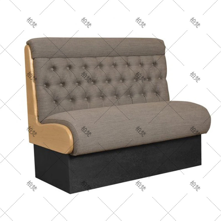 Almacenamiento sofá de madera sólida sofá curva de forma especial contra la pared cafetería cadena de tiendas restaurante comercial exclusivo transfronterizo