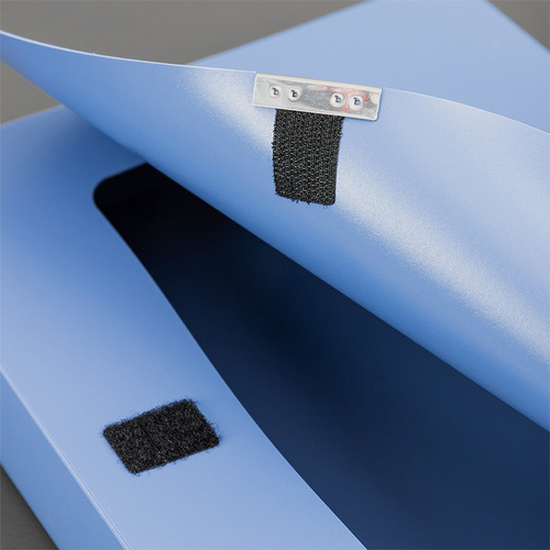 Deli 5604 blue plastic thickened file box A4 file box 7.5cm thick data box file storage box