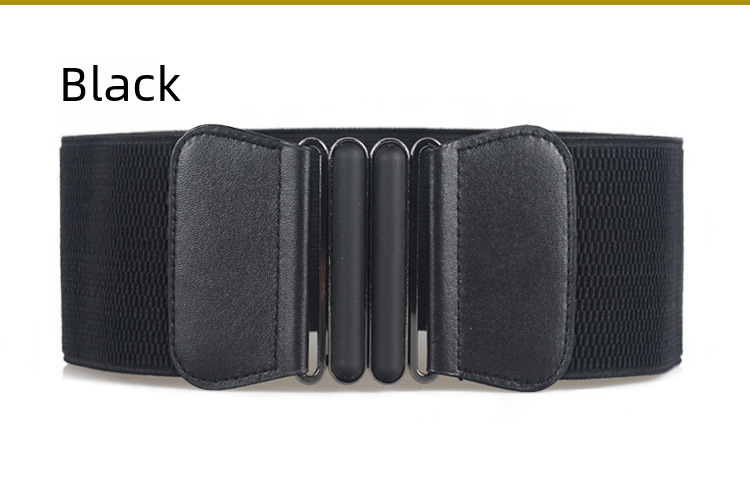 3124 simple super wide Women's decorative Korean women's buckle waist fashion Joker elastic belt 90g_viptrois.com