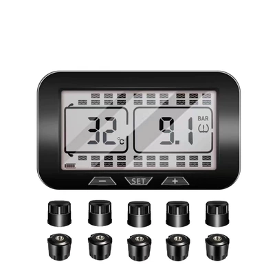 solar 10-wheel truck tire: Tire pressure monitoring system