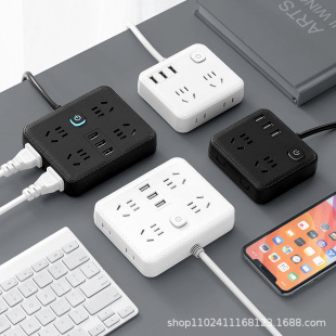 Socket Smart Multi -Plug Plug Board Multi -функция Подключая USB -трейлерная плата полоса полосы настольных столов.