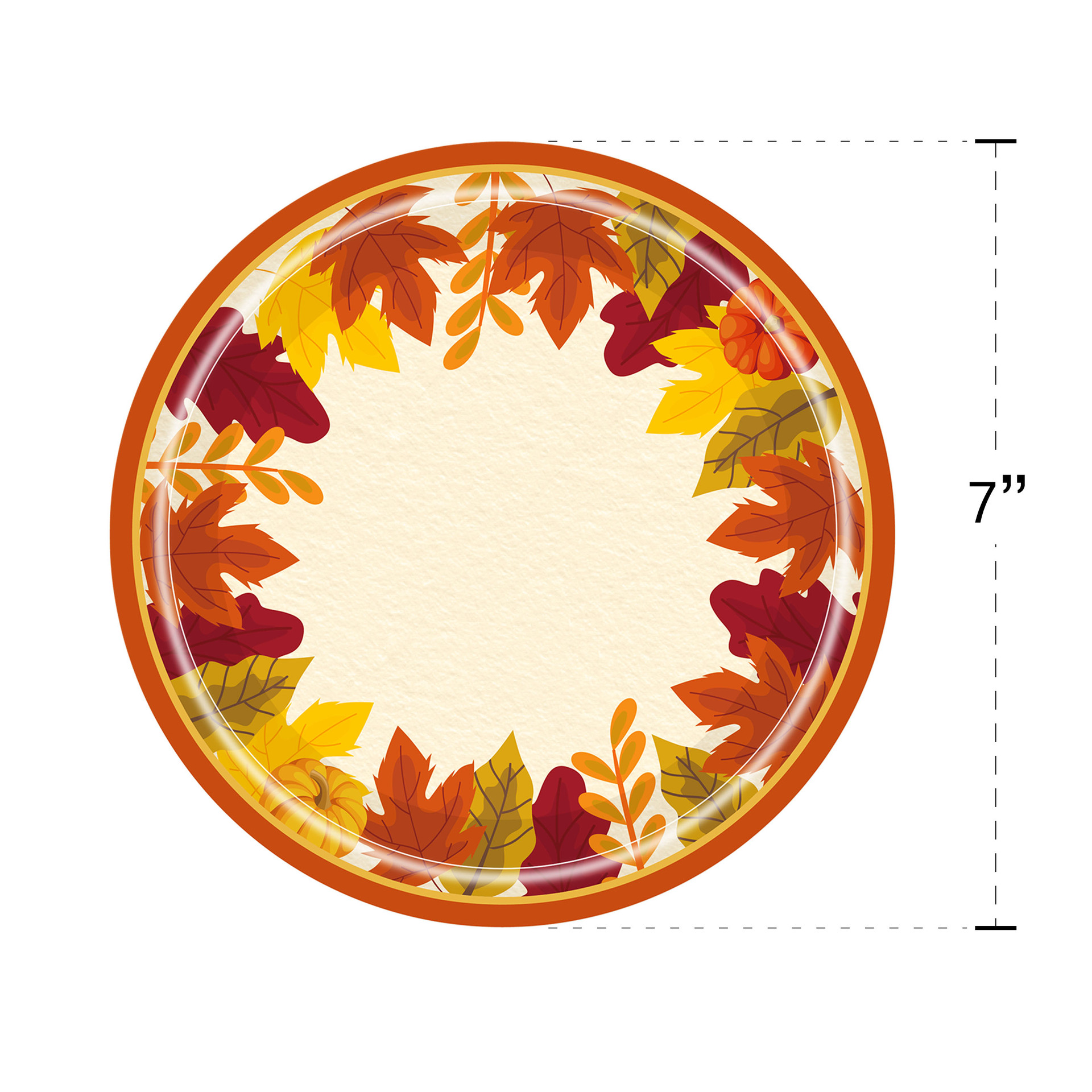 Juego de Platos Desechables de Papel con Temática de Calabaza y Hoja de Arce para Fiestas Familiares, Festival de la Cosecha Transfronterizo