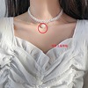 Pearl woven necklace necklace 2022 new Korea design latch bone chain fashion personality summer women