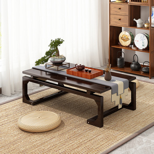 # Bay Window Table New Chinese Tea Table Home Low Table Kang Table Creative Japanese Tatami Tea Table Solid Wood Kang Table