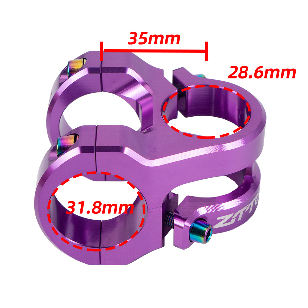 ZTTO manillar de bicicleta de montaña colorido mango corto elevador de velocidad de caída de aleación de aluminio completo CNC hueco 31,8*35mm