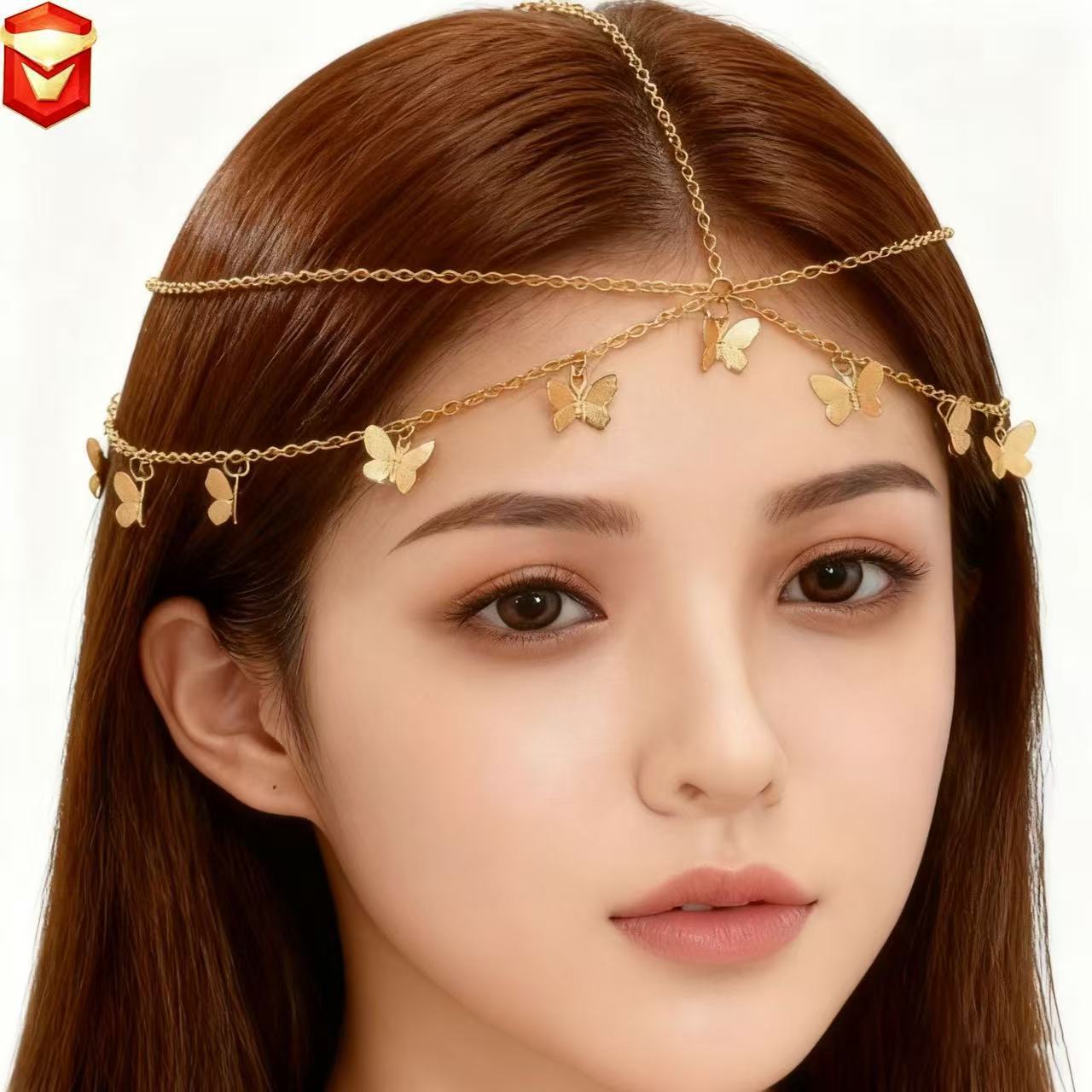 European and American Cross-Border Jewelry Bohemian Style Trendy Accessories Multi-Layer Butterfly Tassel Fashion Sequin Head Chain