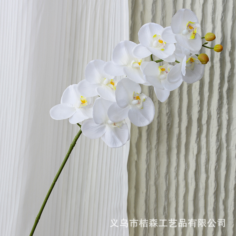 Flores de alta calidad 9 cabezas 7 cabezas 5 cabezas orquídeas mariposa sensación realista tela de seda de película flores falsas decoración de boda nórdica