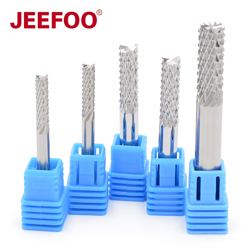 杰峰4mm,6mm玉米锣铣刀电路板电木板PCB线路板切割刀粗齿刀棱齿刀