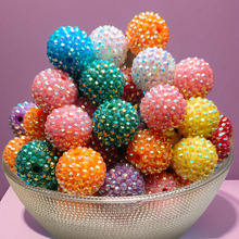 12MM~20MM亚克力平钻球 AB彩树脂钻球 DIY配饰配件手链饰品