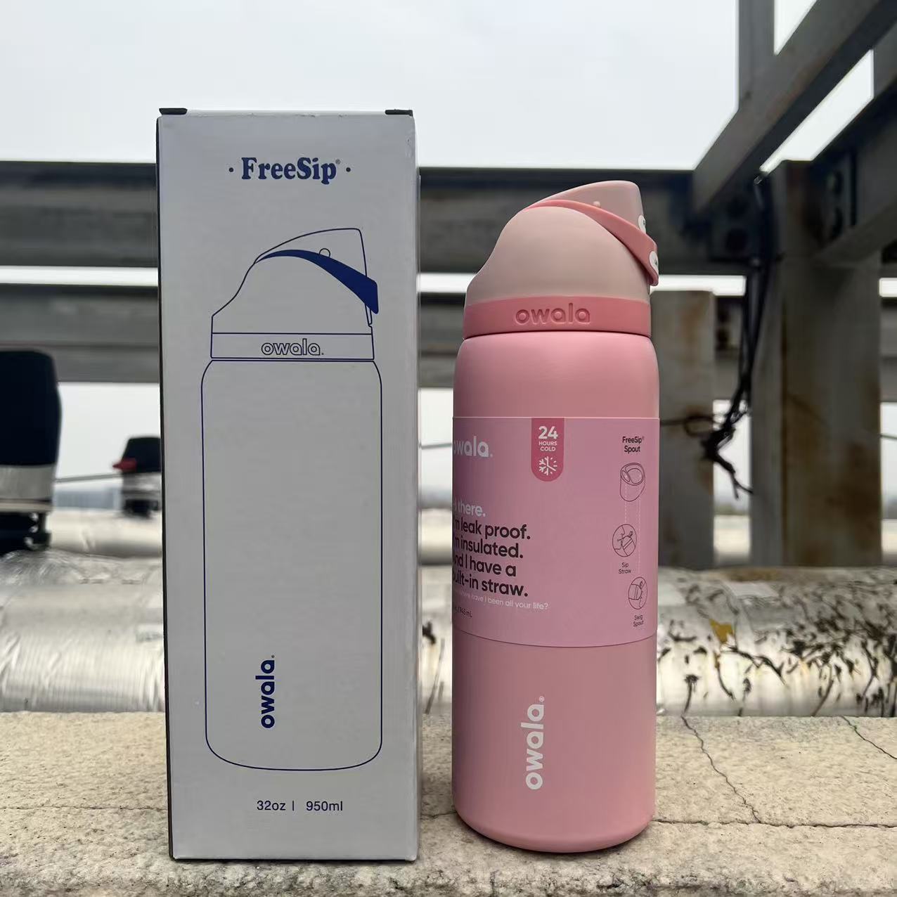 Owala en stock de gran capacidad portátil hervidor de agua al aire libre para hombres tazas de agua caliente de moda para mujeres tazas de fruta deportivas al por mayor