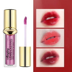 menglang可授權金屬色珠光不沾杯唇彩啞光唇釉液體口紅