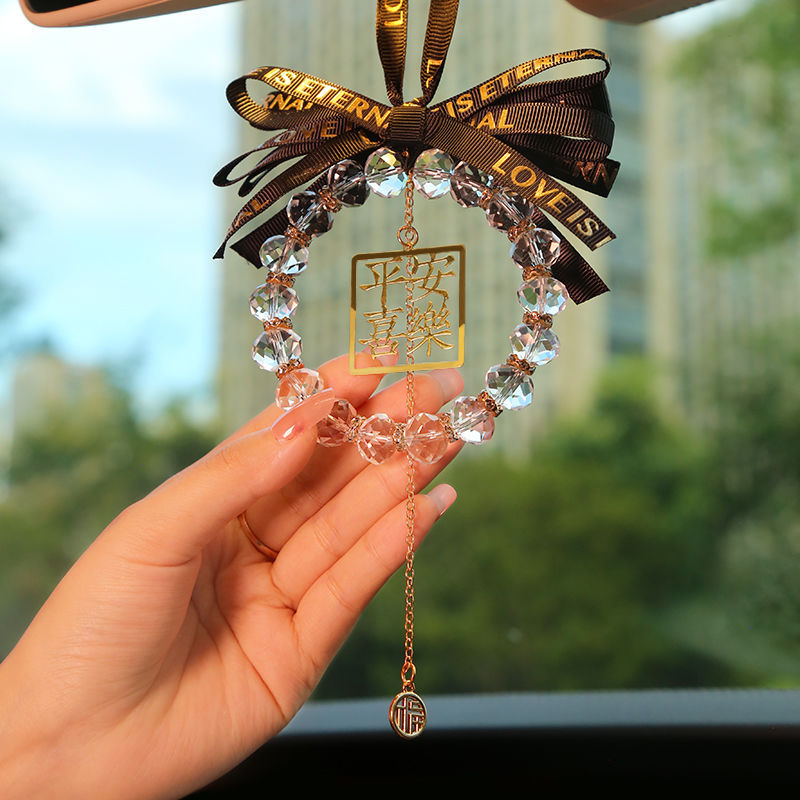 블랙 보우 크리스탈 펜던트 [평화와 기쁨]