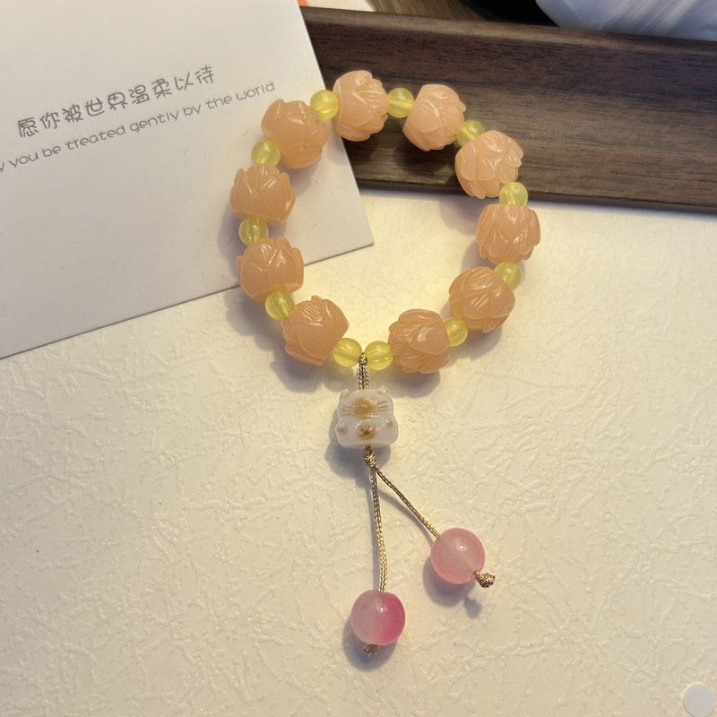 新中式菩提猫爪串珠手链女小众个性百搭手串复古精致汉服手饰配件|undefined