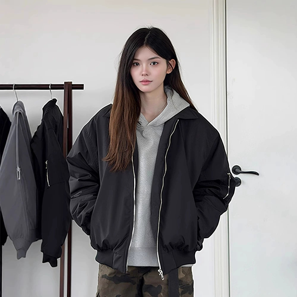 Американская летающая куртка bomber Мужская весна прилив высокого уровня чувство куртка с лацканом с короткими наплечными подушками