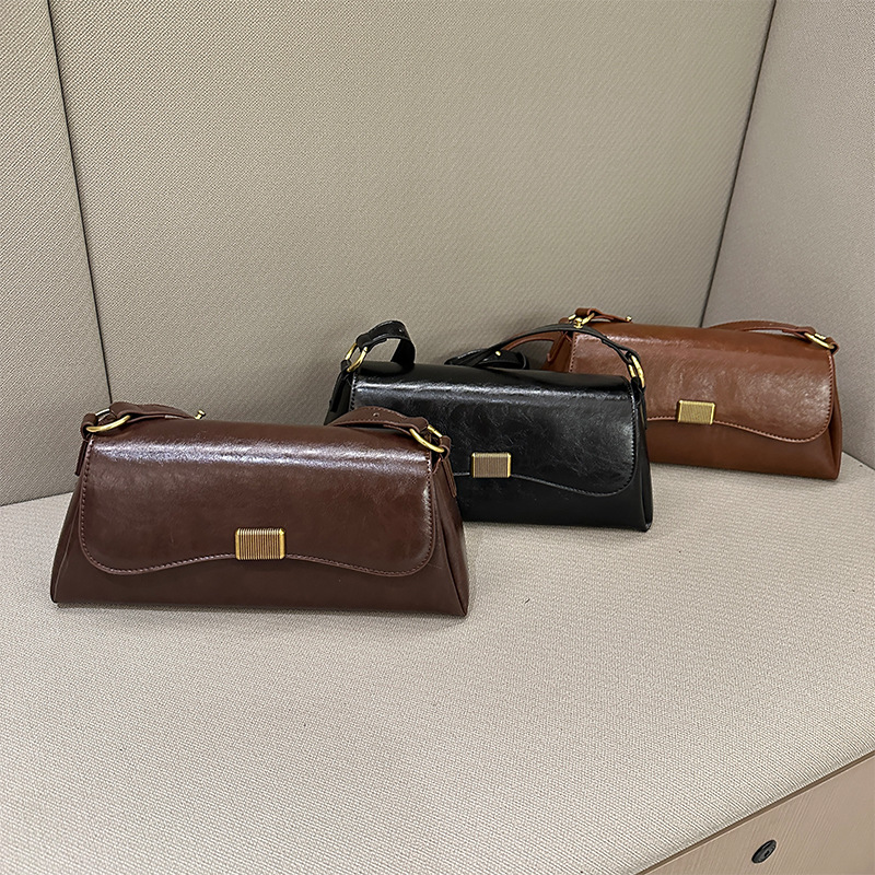 Borsa a tracolla da donna retro in ecopelle minimalista_voghion.com