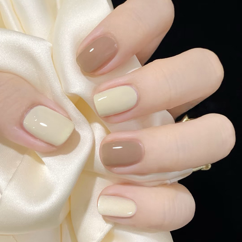 Use parche de uñas pegatina de uñas de dibujos animados corto parche de uñas falso desmontable terminado rubor parche de uñas