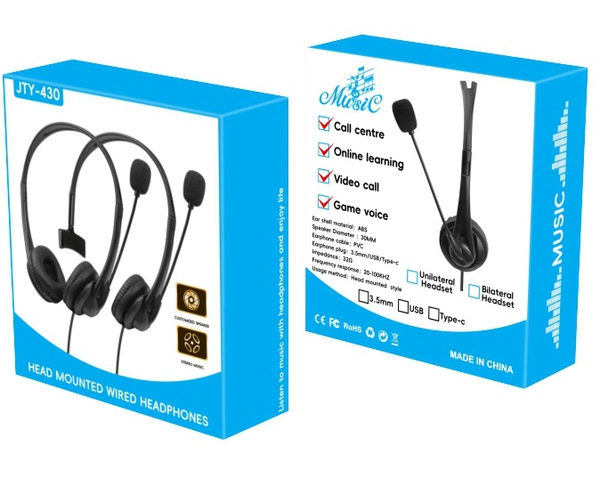 JTY-430 single plug 3.5MM (with color box)