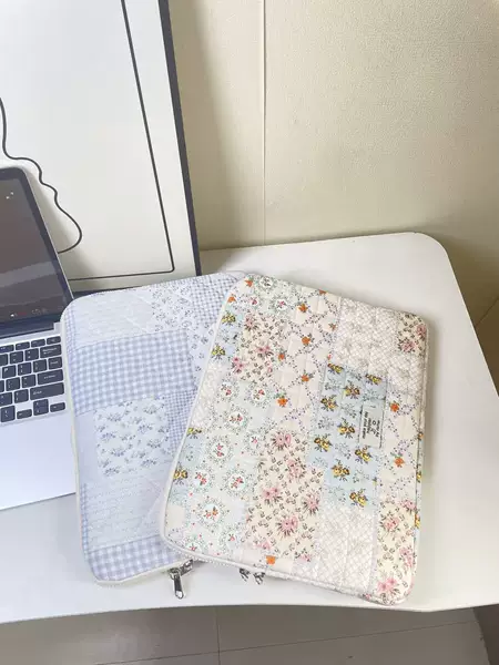 ins cute color-blocking 11inch iPadpro tablet sleeve 14inch laptop protective case storage bag