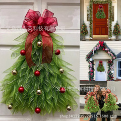 2024国境を越えた新製品クリスマスツリー花輪クリスマスツリーWreath前ドア配置装飾ドア掛け