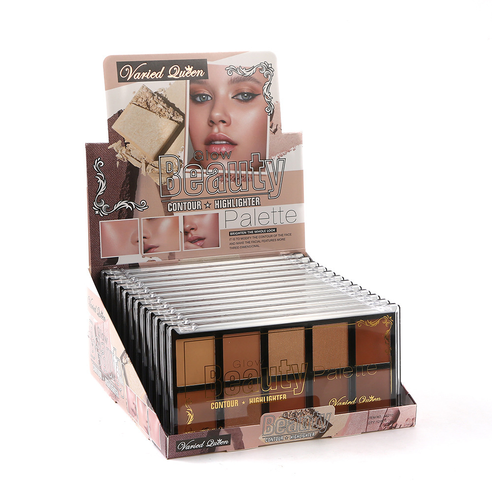 10 colores en el viento coreano estilo coreano mat perlado principiantes marrón una bandeja de sombra de ojos multifuncional