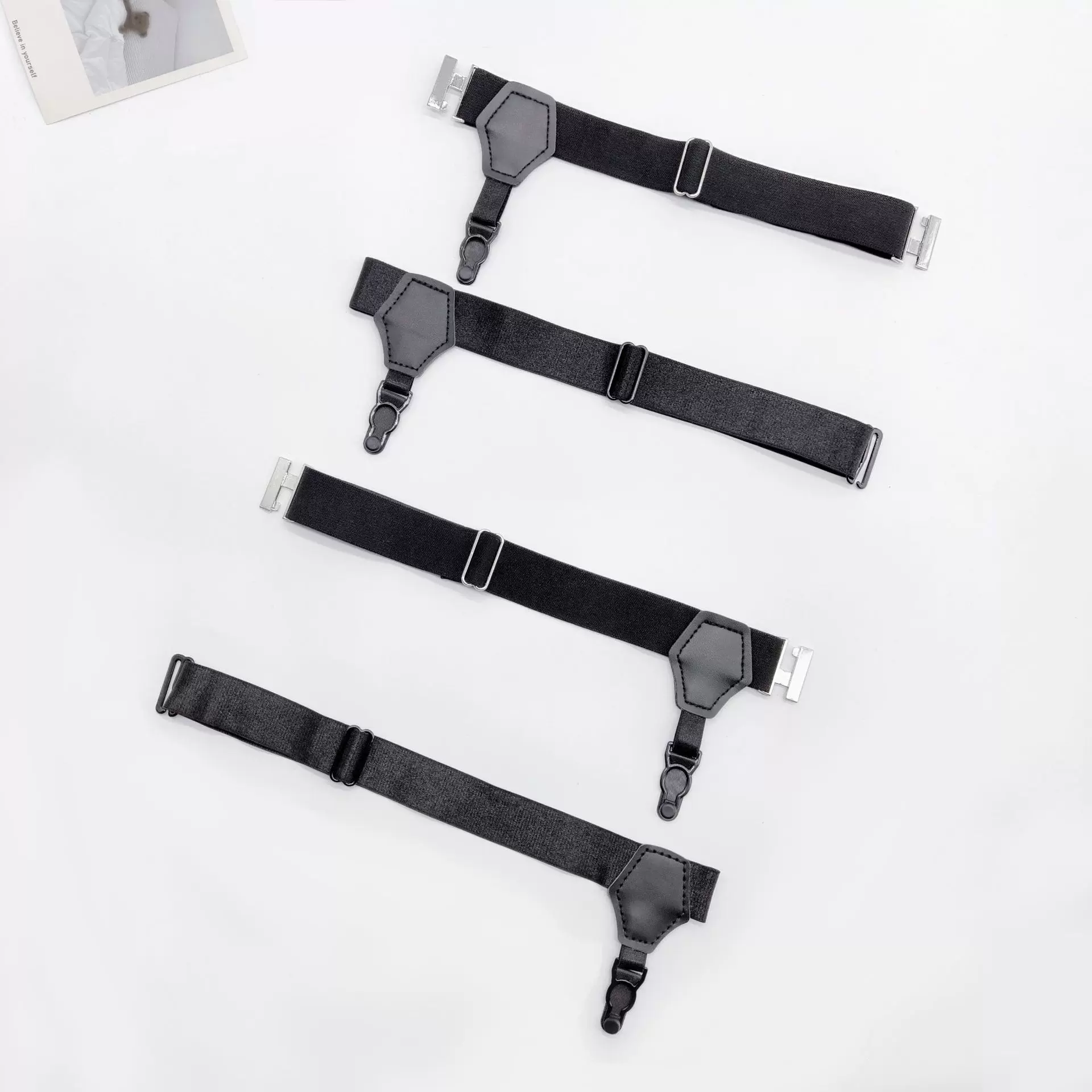 工厂直售成人男士松紧可调节袜子防滑袜夹男女通用吊袜带跨境货源