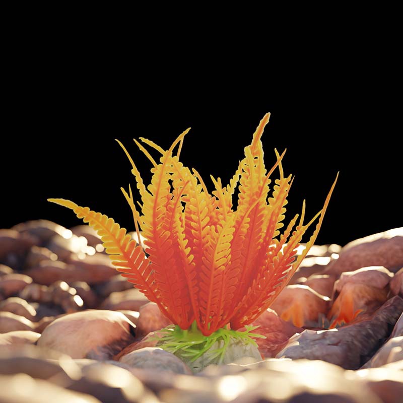 Paisaje acuario flores y plantas falsas al por mayor simulación ciempiés de hoja larga decoración de plantas acuáticas acuario