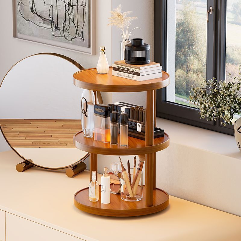Desktop Round Multi-Layer Rotating Storage Rack for Entryway Countertop, Perfume and Key Organizer, Bedroom Cosmetics Display Rack
