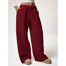 F 28195 Elastic Fleece Wide Leg Pants �������ȳ���