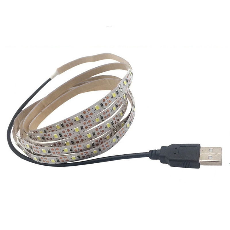 5v2835led tira de luz 60 luz interfaz USB monocromo tira de luz autoadhesiva TV Barra de luz de fondo atmósfera luz de la noche