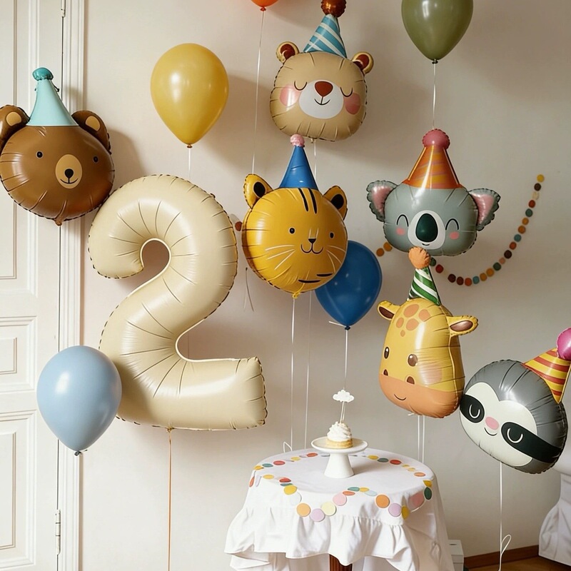 Ins Style Cartoon Animal Aluminum Foil Balloons Birthday Party Photo Shoot Baby Kidsren Circus Scene Decoration Ins Style Cartoon Animal Aluminum Foil Balloons Birthday Party Photo Shoot Baby Kidsren Circus Scene Decoration