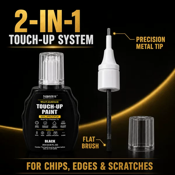 2-in-1 Dual-Head Touch-Up Pen for Furniture, Wood, and Metal Scratch Repair, Fine Brush Tip, Multi-Function Repair Paint