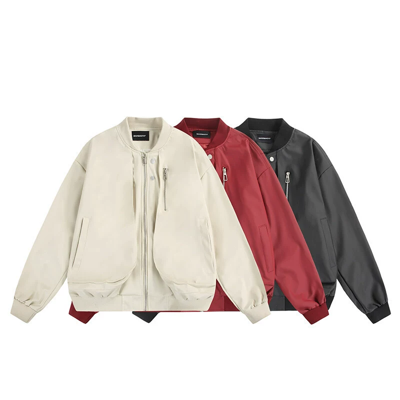 Polyurethane autumn jacket for men and women, 2025 years, loose fit, fitted
