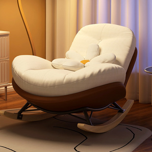 Lazy sofa Penguin rocking chair sleeping balcony home leisure recliner adult bedroom single eggshell chair