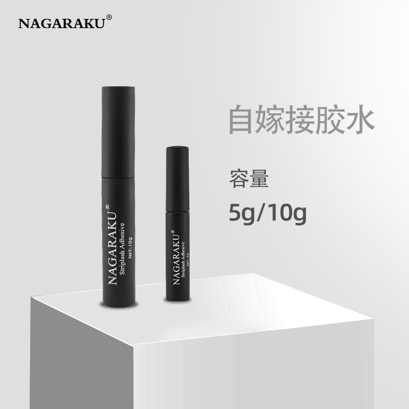 NAGARAKU pegamento de pestañas falsas novato auto-injerto de pelo de hadas de baja estimulación suave pegamento transparente desechable